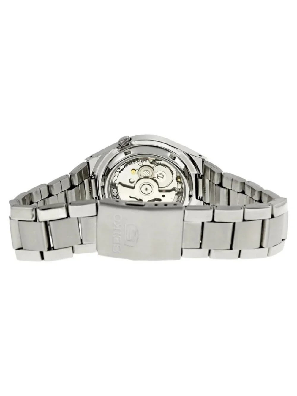 NWT Seiko 5 Black Dial Stainless Steel Men's Watch